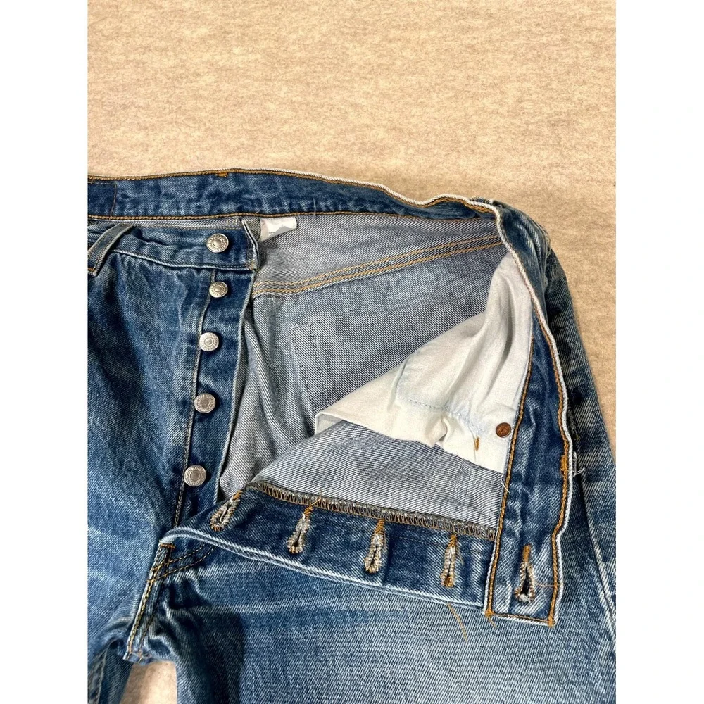 Levi's 501XX Jeans Mens 36x36 Blue Denim Cotton Mid Rise Straight Leg Streetwear